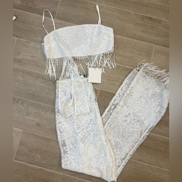 NWT SET - MAJORELLE Honolua crop top & Pant in Ivory - medium ($400) - Picture 8 of 12